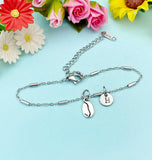 Silver Coffee Bean Charm Bracelet, Coffee Lover Gifts, AN50