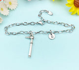 Silver Otoscope Charm Bracelet, Audiology Medical Device Charm, Doctor Personalized Gift, N773BC