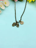 Silver Comedy Tragedy Drama Mask Charm Necklace, N4893M