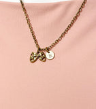 Silver Comedy Tragedy Drama Mask Charm Necklace, N4893M