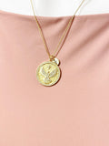 Gold Holy Spirit Dove Cross Necklace Birthday Gift Ideas Personalized Customized Made to Order Jewelry, N3522
