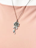 Black Rose Necklace, Valentine Jewelry Gift, N5108