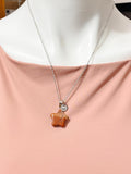 Red Rainbow Jasper Star Charm Silver Necklace, Natural Red Rainbow Jasper Gemstone Jewelry, N6278