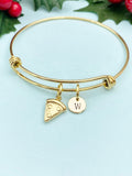 Pizza Gold Charm Bracelet Bangle, N6527B