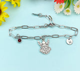 Guardian Angel Bracelet in Silver, Birthday's Gifts, Personalized Gifts, AN1705