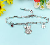 Guardian Angel Bracelet in Silver, Birthday's Gifts, Personalized Gifts, AN1705