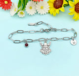 Guardian Angel Bracelet in Silver, Birthday's Gifts, Personalized Gifts, AN1705