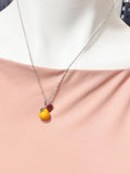Orange Fruit Charm Necklace in Gold or Silver, N6678M