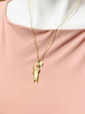 Gold Saint Jude Pendant Necklace, Real 18K Gold Plated Jewelry, N6680