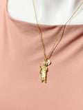 Gold Saint Jude Pendant Necklace, Real 18K Gold Plated Jewelry, N6680