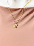 Gold Virgin Mary Necklace • 18K Gold Plated Miraculous Medal Pendant, N6682