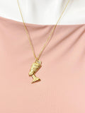 Gold Egypt Queen Pendant Necklace • 18K Gold Plated Jewelry for Women, N6684