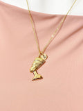 Gold Egypt Queen Pendant Necklace • 18K Gold Plated Jewelry for Women, N6684