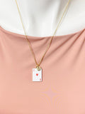 Gold Playing Card Necklace • Ace of Heart Pendant Jewelry, N6686A