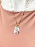 Gold Playing Card Necklace •Jack of Heart Pendant Jewelry, N6686J