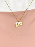 Soccer Ball Pendant Necklace • Gold or Silver Initial Charm