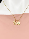 Baseball Necklace • Gold or Silver Ball Pendant • Sports Jewelry for Baseball Softball Player, N6689