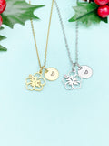 Hibiscus Flower Necklace • Gold or Silver Floral Pendant • Dainty Jewelry for Women, N6690