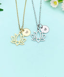 Lotus Flower Necklace • Gold or Silver Lotus Pendant • Dainty Spiritual Jewelry, N6691