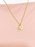 Snowflake Necklace • Gold Winter Pendant • Dainty Seasonal Jewelry, N6692G