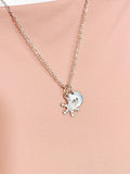 Snowflake Necklace • Silver Winter Pendant • Dainty Seasonal Jewelry, N6692S