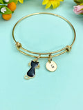 Black Cat Bracelet • Dainty Cat Charm • Minimalist Pet Lover Jewelry, N1029