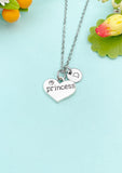 Princess Heart Charm Necklace – Dainty Heart Pendant for Girls & Women, N25