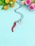 Gold Cornicello Charm Necklace – Dainty Italian Horn Pendant for Luck, Protection & Strength, N6372S