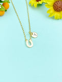 Gold Horseshoe Necklace – Dainty Good Luck Pendant, Protection, Fortune & Everyday Positivity, N6696