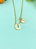 Gold Horseshoe Necklace – Dainty Good Luck Pendant, Protection, Fortune & Everyday Positivity, N6696