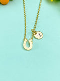 Gold Horseshoe Necklace – Dainty Good Luck Pendant, Protection, Fortune & Everyday Positivity, N6696