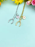 Silver Wishbone Charm Necklace – Dainty Good Luck Pendant for Hope, Wishes & New Beginnings, N6697