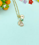 Gold Pear Charm Necklace • Dainty Fruit Pendant • Minimalist Cute Jewelry, N6701