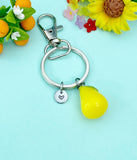 Silver Pearl Charm Keychain • Dainty White Accent • Minimalist Everyday Accessory, N6703