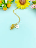 Gold Pinecone Charm Necklace • Dainty Nature Pendant • Minimalist Woodland Jewelry, N6705