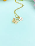 Gold Butterfly Charm Necklace • Dainty Wing Pendant • Minimalist Nature Jewelry, N6706