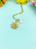 Gold Lotus Charm Necklace • Dainty Bloom Pendant • Minimalist Spiritual Jewelry, N6707
