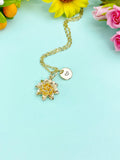 Gold Lotus Charm Necklace • Dainty Bloom Pendant • Minimalist Spiritual Jewelry, N6707
