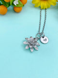 Silver Lotus Flower Charm Necklace • Dainty Bloom Pendant • Minimalist Spiritual Jewelry, N6710S