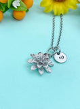 Silver Lotus Flower Charm Necklace • Dainty Bloom Pendant • Minimalist Spiritual Jewelry, N6710S