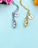 Gold or Silver Mango Charm Necklace • Dainty Fruit Pendant • Cute Minimalist Jewelry Gift, N6715