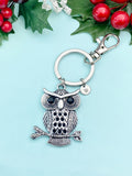 Silver Owl Charm keychain, N1281