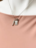 Math Necklace, Silver Math Charm, Pencil Charm, Math Teacher Gift, N793