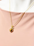 Natural Tiger Eye Necklace, Natural Gemstone Jewelry, Gold Necklace, N6141