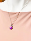 Natural Sugilite  Gold Necklace, Mother's Day Gift, N4701