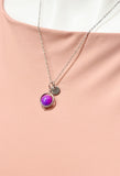 Natural Sugilite  Gold Necklace, Mother's Day Gift, N4701