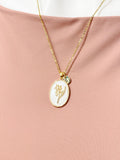 Lily of the Valley May Birth Flower Gold Necklace Birthday Gifts, Personalized Gifts, N4883E
