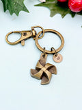 Bronze Pinwheel Charm Keychain, N5816A