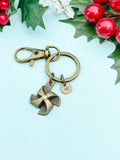 Bronze Pinwheel Charm Keychain, N5816A