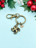 Bronze Pinwheel Charm Keychain, N5816A